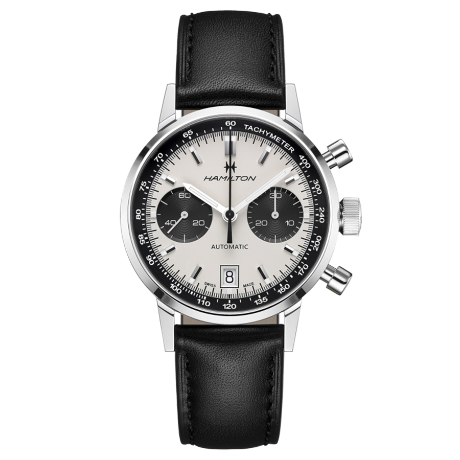 Montre automatique Américain Classique intra-matique Auto Chrono - Hommes - 40mm - Blanc/Acier inoxydable