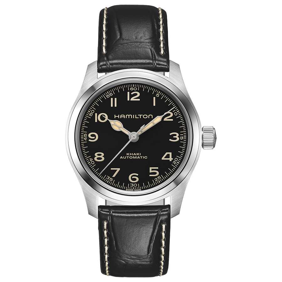 Montre Khaki Field « Murph » - Hommes - 38mm - Noir/Acier inoxydable