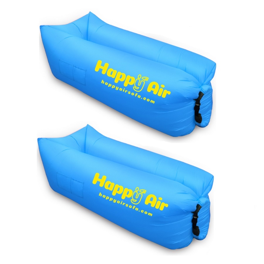 Set of 2 Portable Inflatable Sofas - Blue