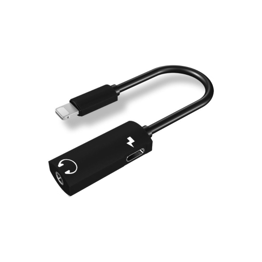 Lightning Jack Adapter and Charger - Black