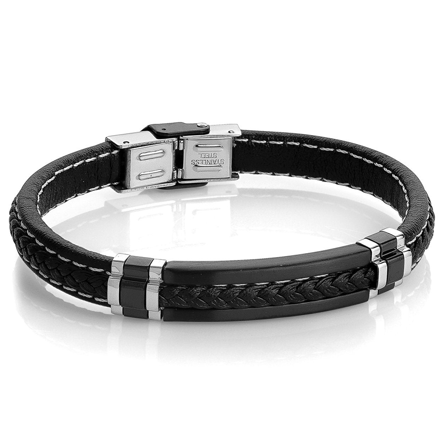 Bracelet Artis - Hommes - Noir/acier inoxydable