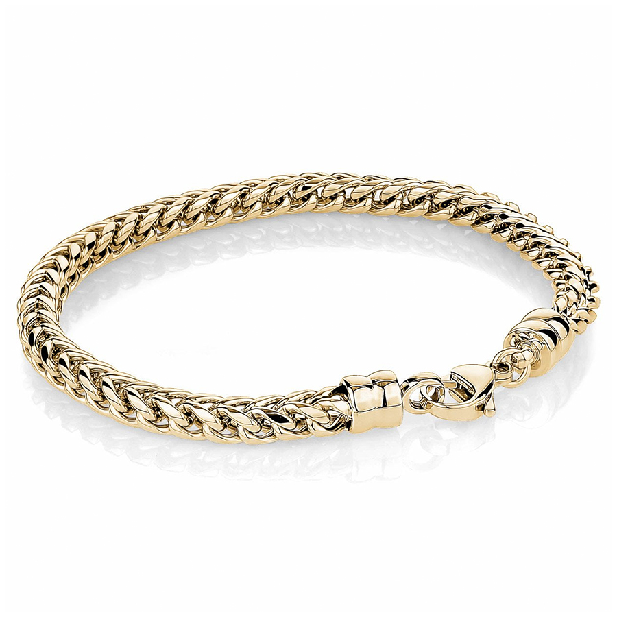 Bracelet Franco à chaîne ronde - Hommes - Or/Acier inoxydable