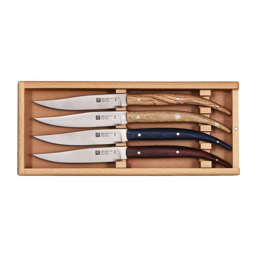 4 Piece Toro Steak Knives - Brown