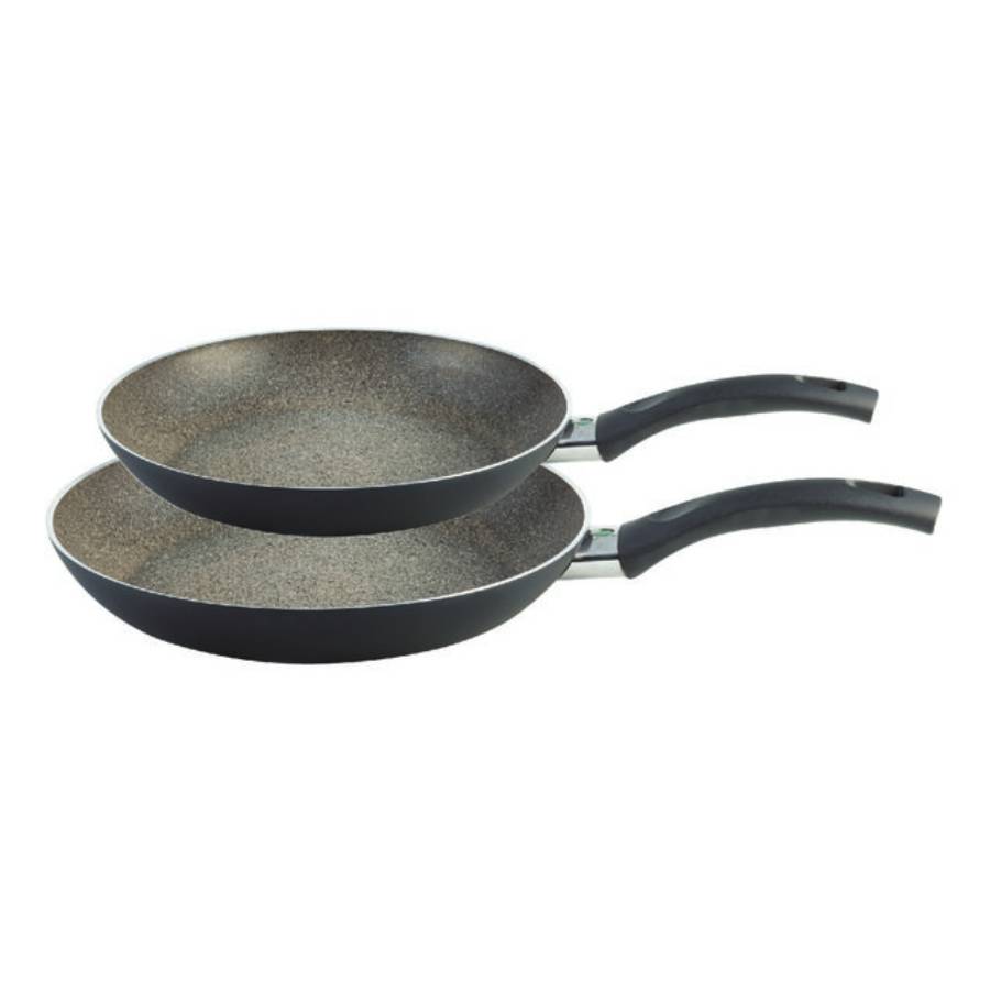 Ensemble de 2 poêles à frire en aluminium Bologna Granitium