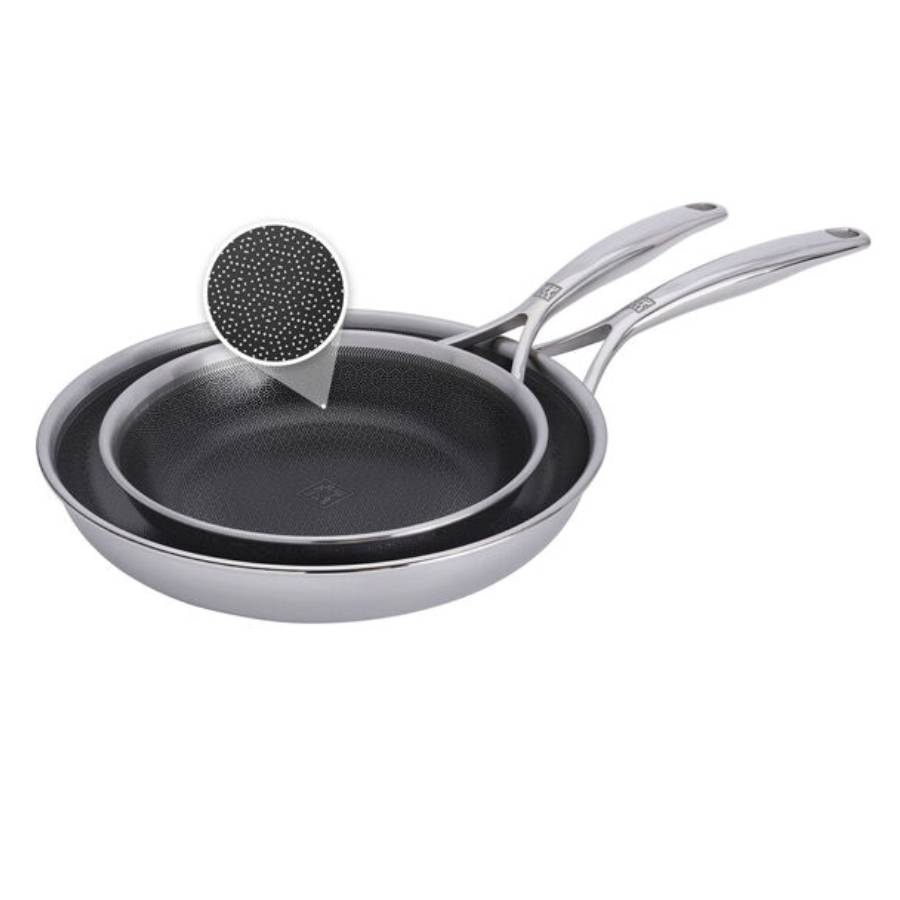 Peak 2 Piece 18/10 Stainless Steel Fry Pan Set