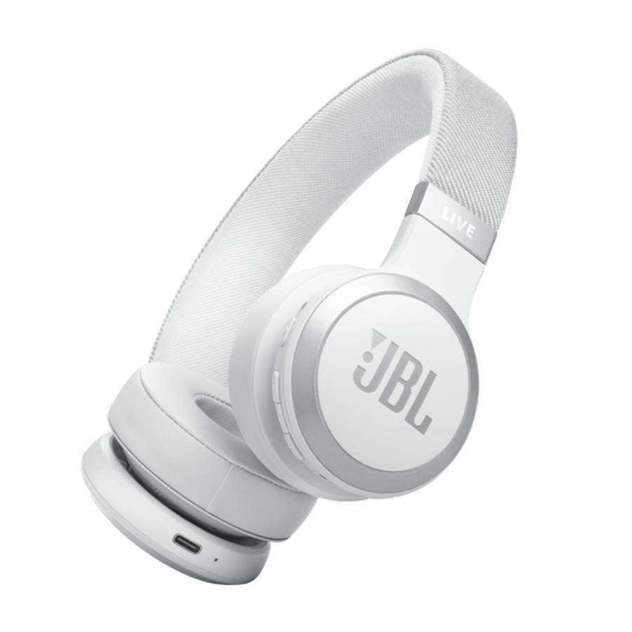 Écouteurs supra-auriculaires sans fil avec véritable suppression adaptative du bruit - Blanc