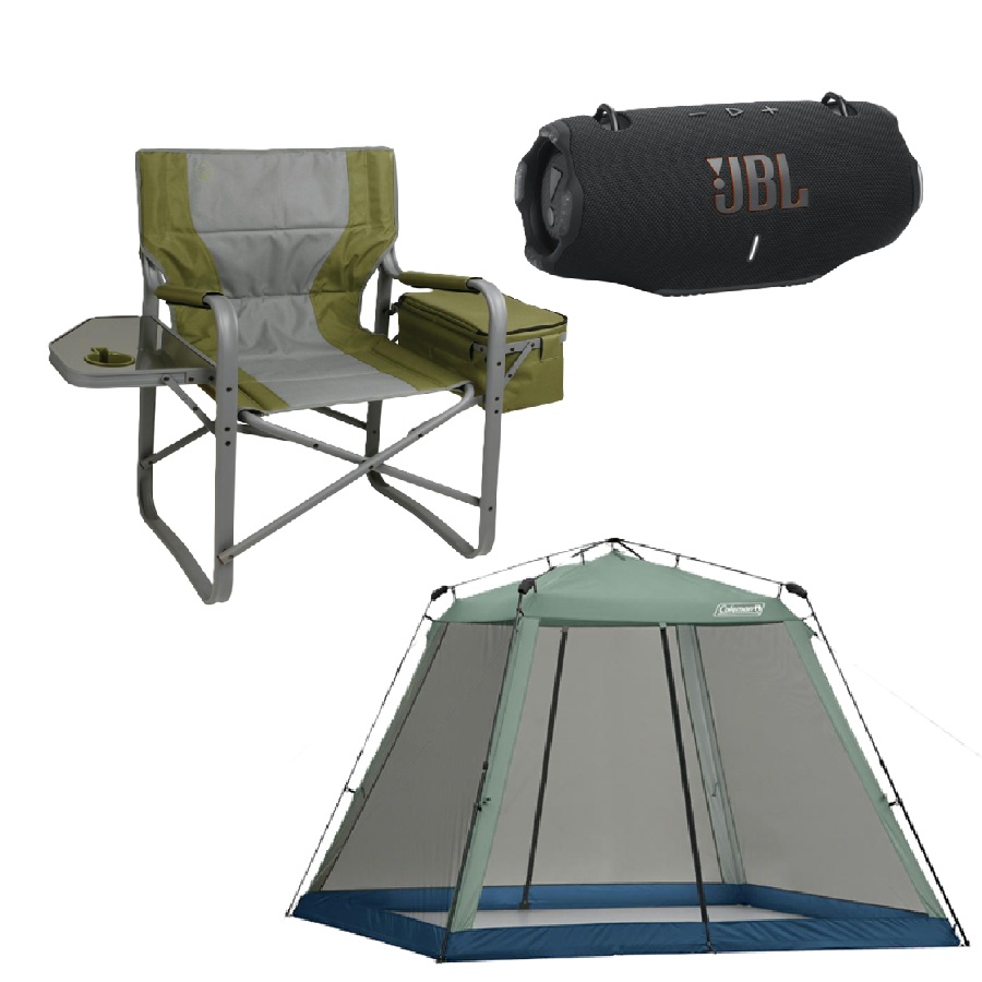 Xtreme 5 Portable Waterproof Speaker, Skylodge Tent, and Camping Chair Set