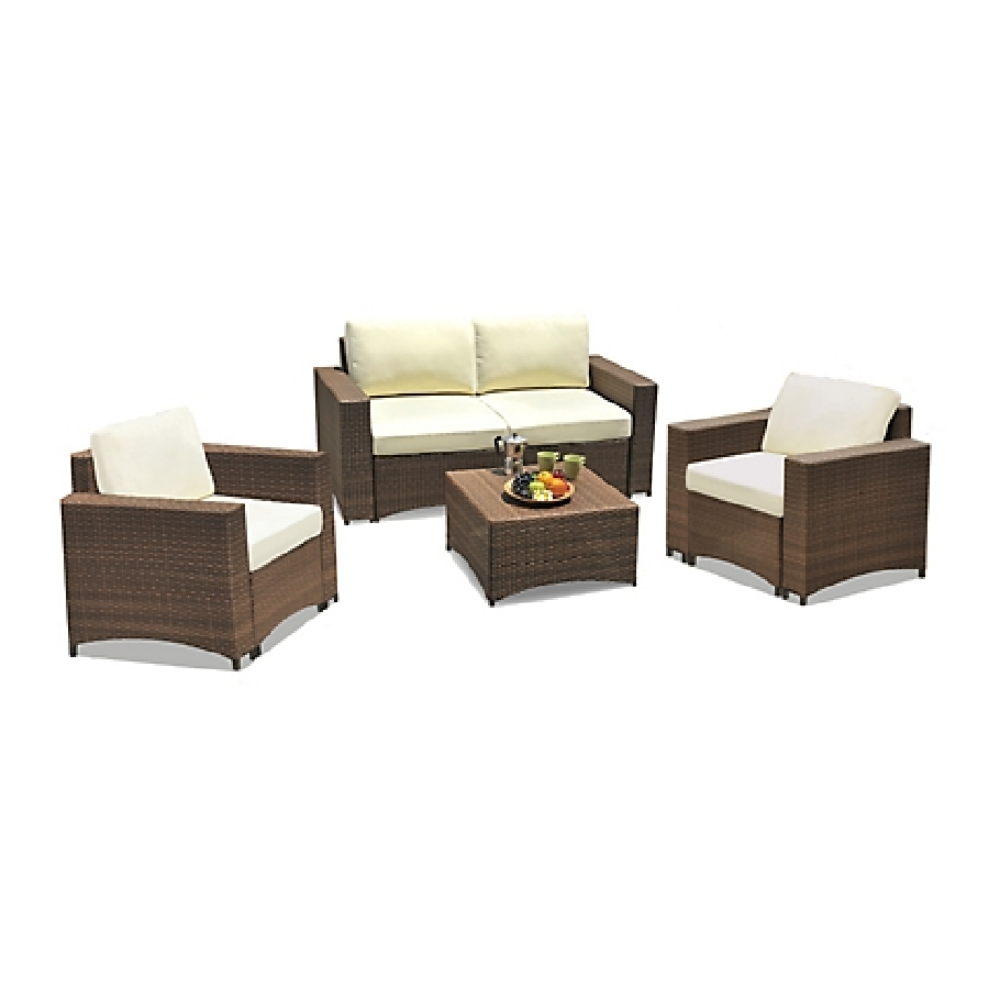 Studio Shine Collection Loveseat 2 Armchairs and coffee table conversation set