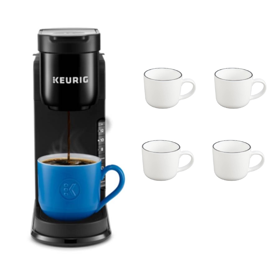 Keurig K-Express Single Serve Coffee Maker with 4 Mugs - White