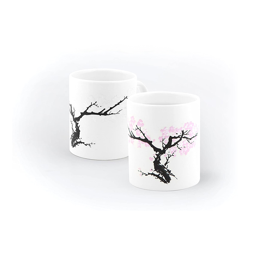 Mug changeant de couleur fleur de cerisier