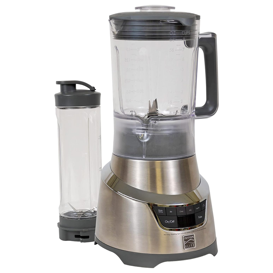 1.3 Horsepower Blender with Single Serve Cup - Stainless Steel