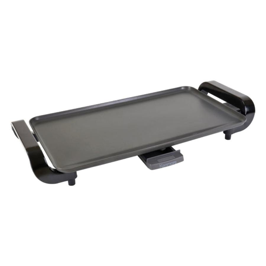 Plaque chauffante électrique antiadhésive avec égoutoir amovible - Gris