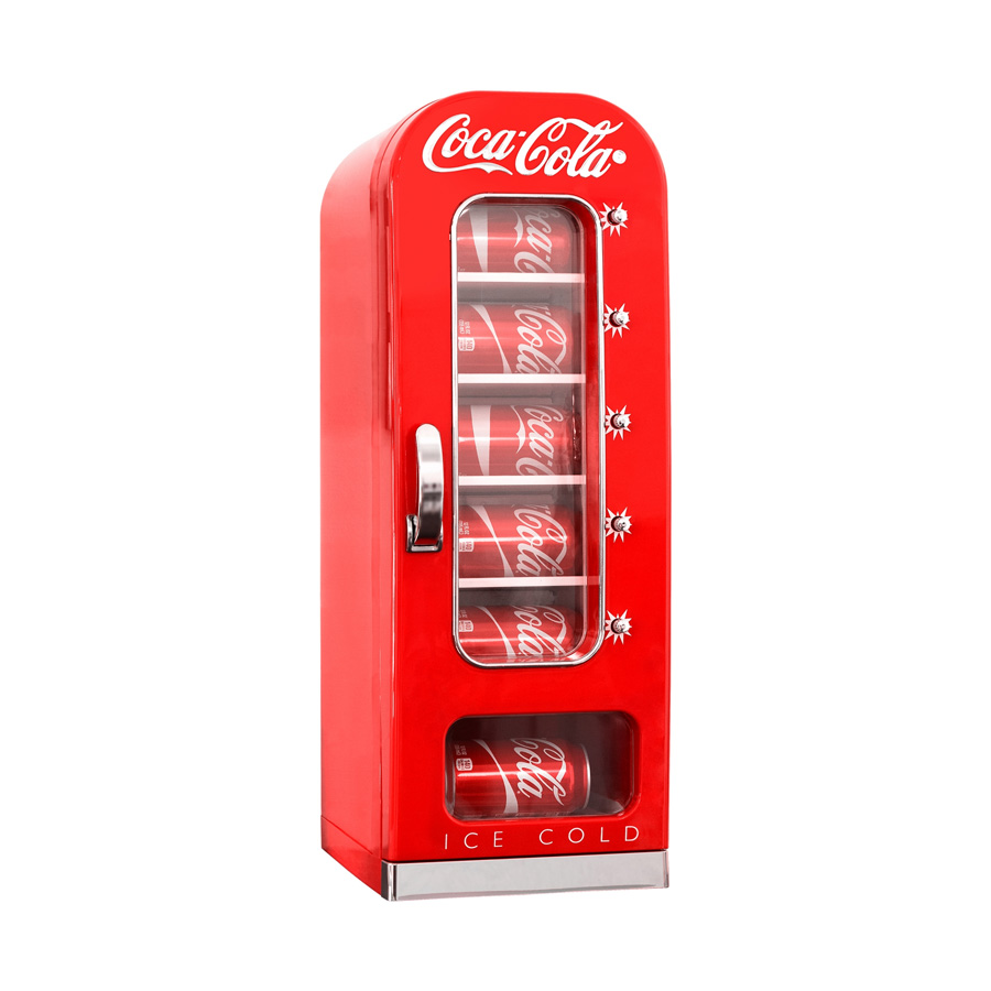 Coca-Cola Retro 10 Can Vending Machine Style Mini Fridge AC/DC