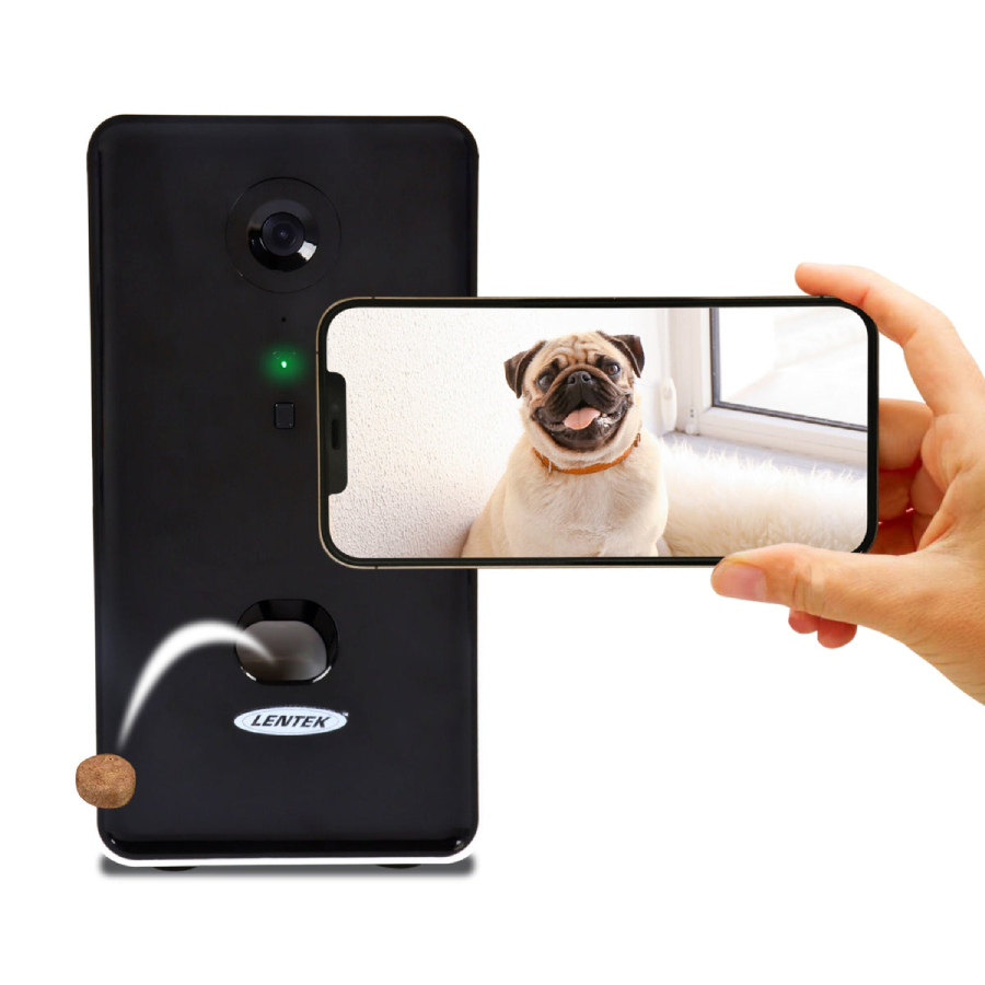 Lentek Smart Pet Treat Tosser with HD Camera