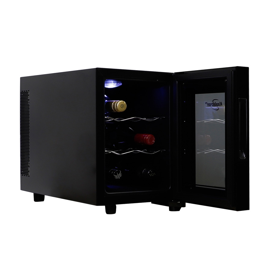 Refroidisseur de vin 6 bouteilles, réfrigérateur à vin thermoélectrique autoportant