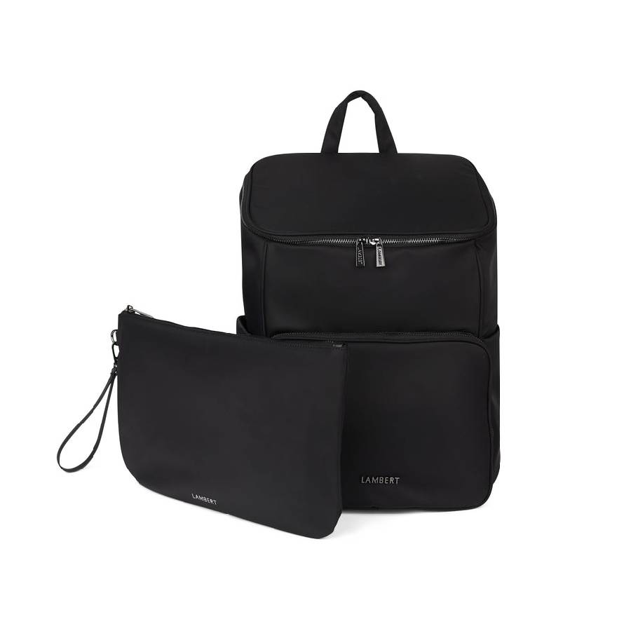 Anabelle Recycled Nylon Maternity Backpack - Black