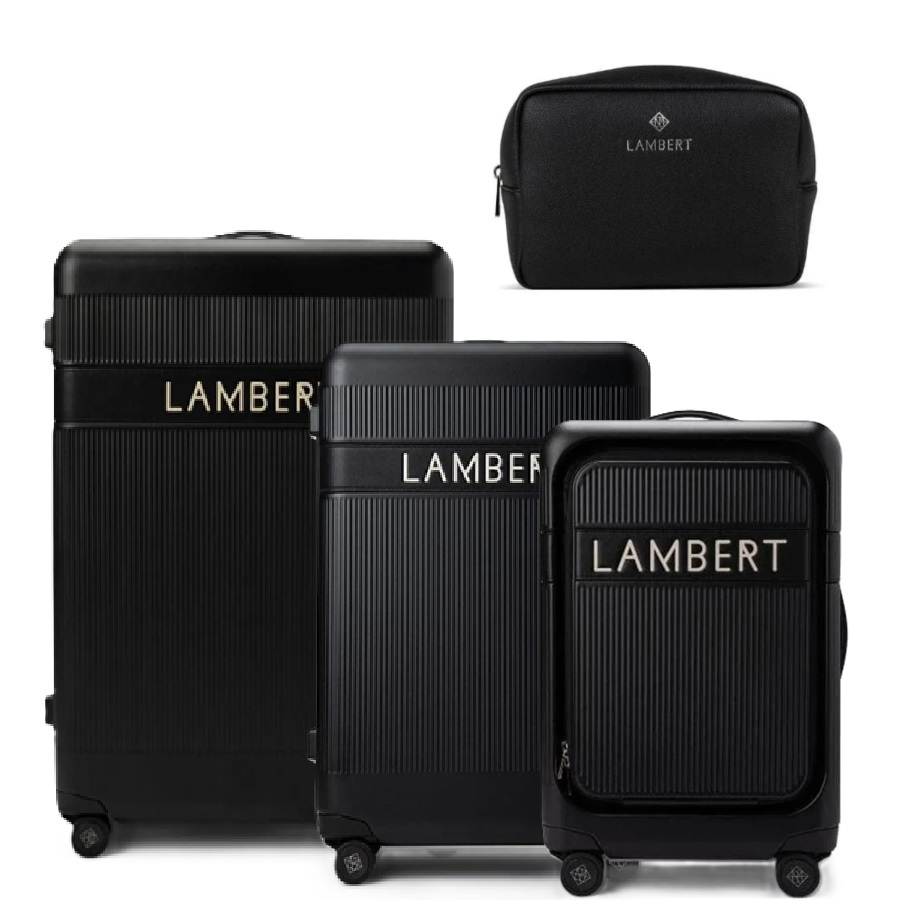 Aspen and Tokyo Check-in, Bali Carry-On Luggage Set and The Zoe Vegan Leather Toiletry Bag