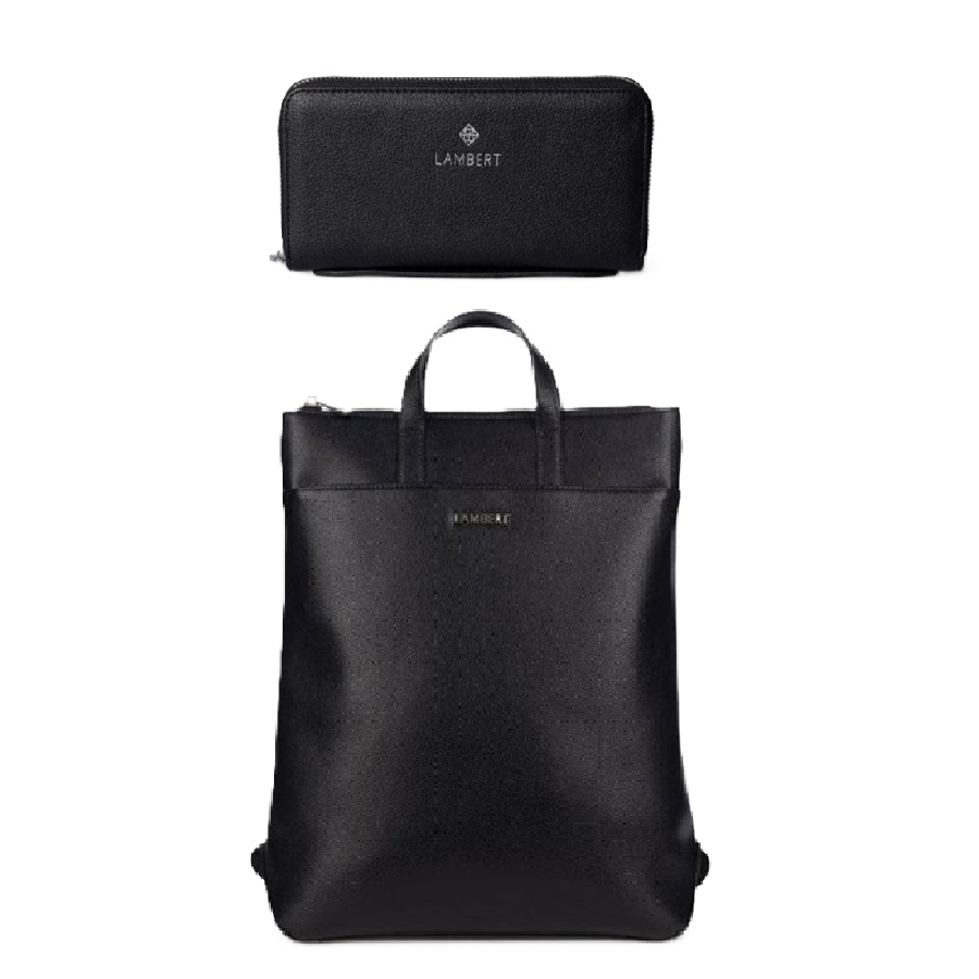 Vegan Leather Billie Backpack and Meli Wallet Set