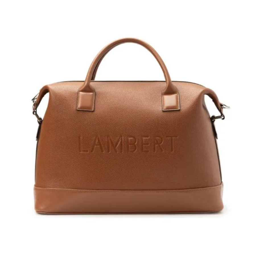 Le Mae Small Travel Vegan Leather Duffel Bag - Affogato