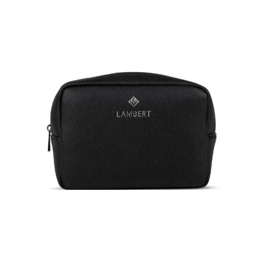 Trousse de toilette en cuir vegan Zoe - Noir