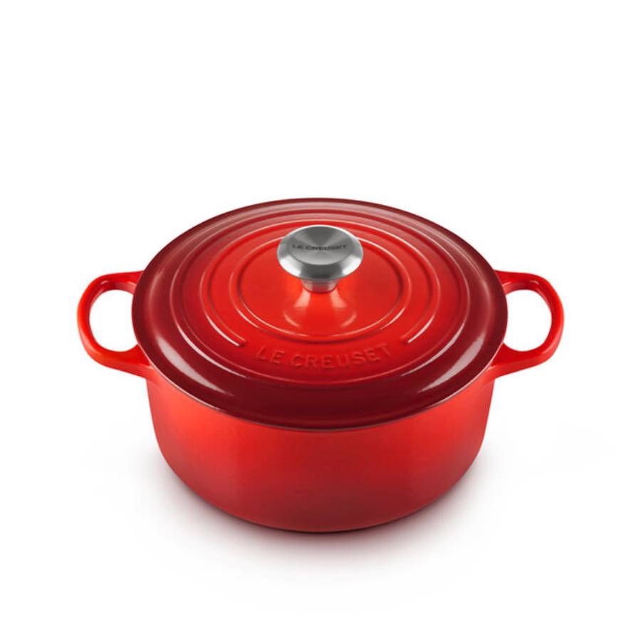 Signature 4.2 L Round Dutch Oven with Stainless Steel Knob - Cerise