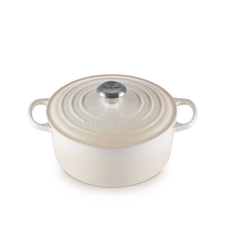 Signature 4.2 L Round Dutch Oven with Stainless Steel Knob - Meringue