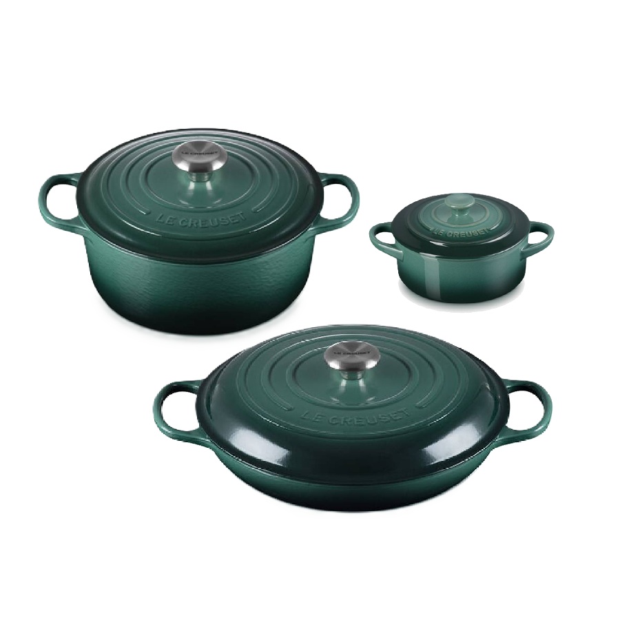 Enamelled Cast Iron Cookware Set  - Artichaut - 3 piece