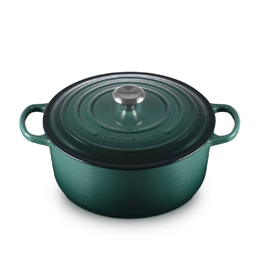 Signature 6,7 L Cocotte ronde avec bouton en acier inoxydable - Artichaut