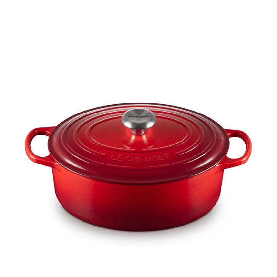 Signature 4.7 L Oval Dutch Oven with Stainless Steel Knob - Cerise