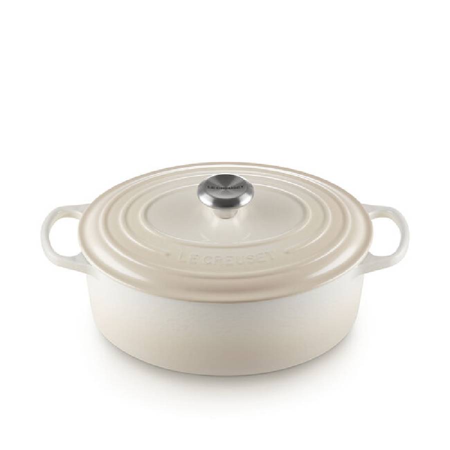 Signature 4.7 L Oval Dutch Oven with Stainless Steel Knob - Meringue