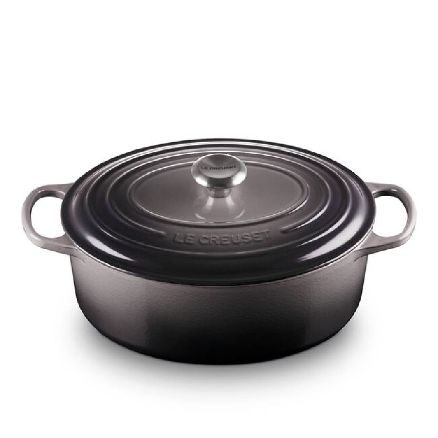 Signature 6,3 L Cocotte ovale Oyster SP bouton