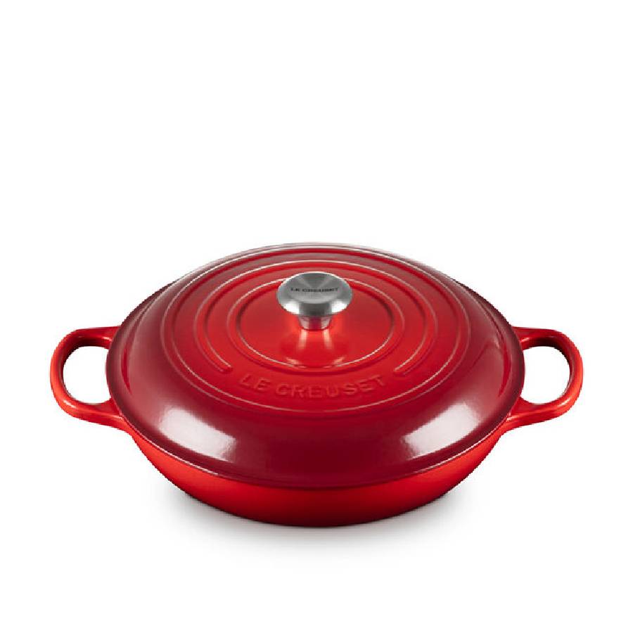 Signature 3,5 L Braisière avec bouton en acier inoxydable - Cerise