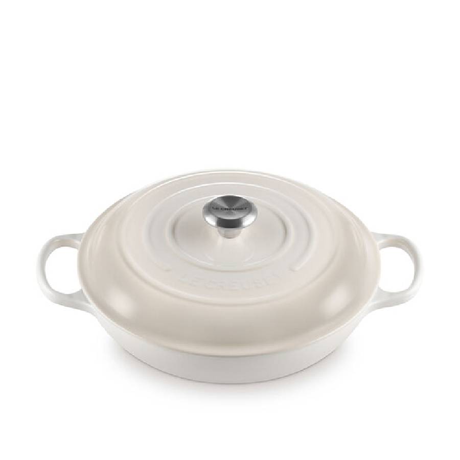 Signature 3,5 L Braisière avec bouton en acier inoxydable - Meringue