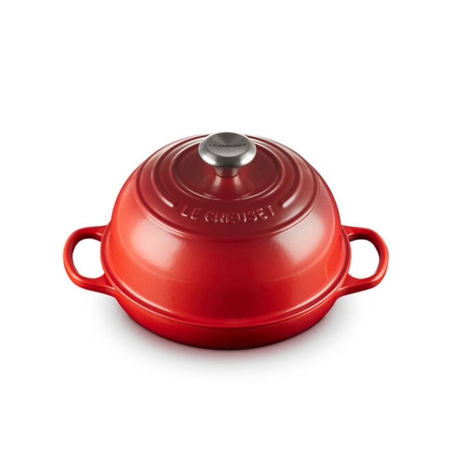Signature 24 cm Cocotte à pain avec bouton en acier inoxydable - Cerise