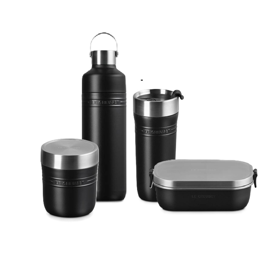 On-The-Go Insulated Food and Drink Containers Set - Licorice