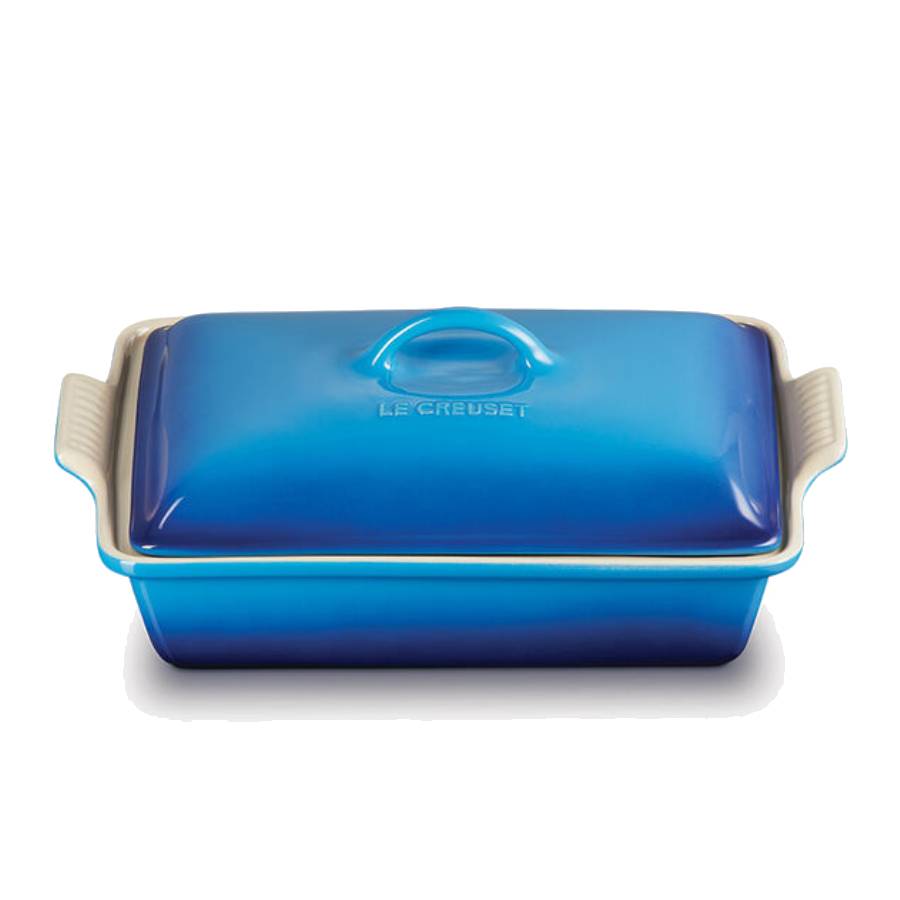 Plat rectangulaire couvert de 3,8L - Bleuet