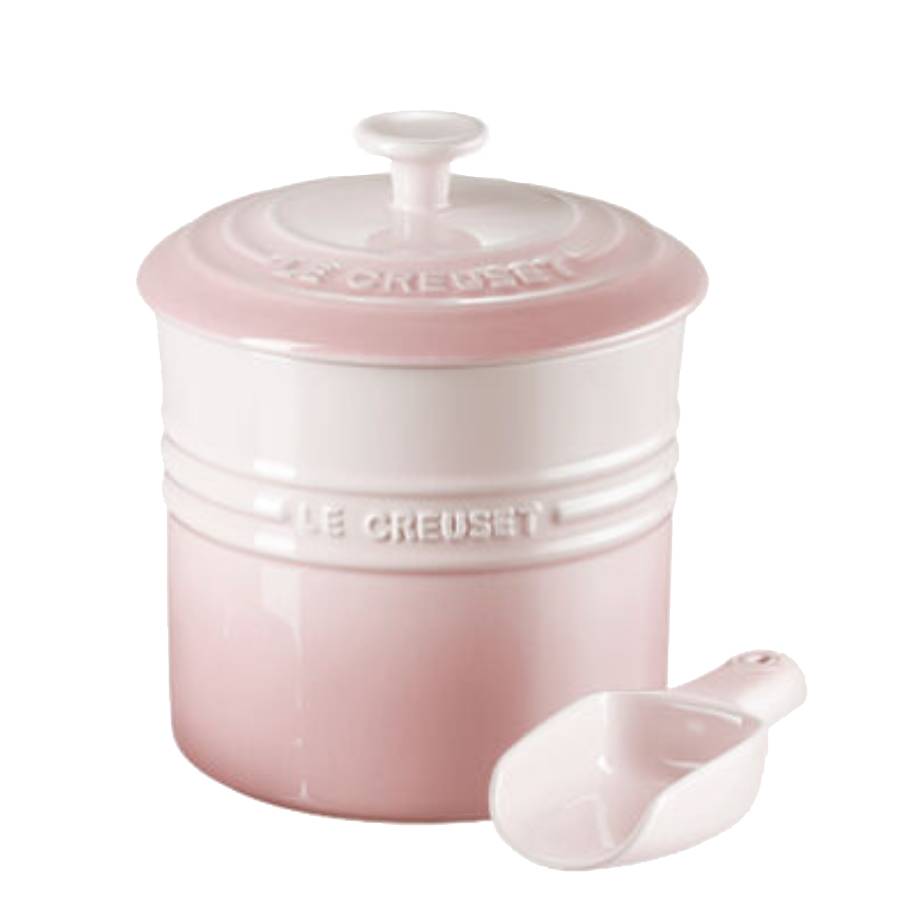 Pet Food Container w Scoop - Shell Pink - 1.9L