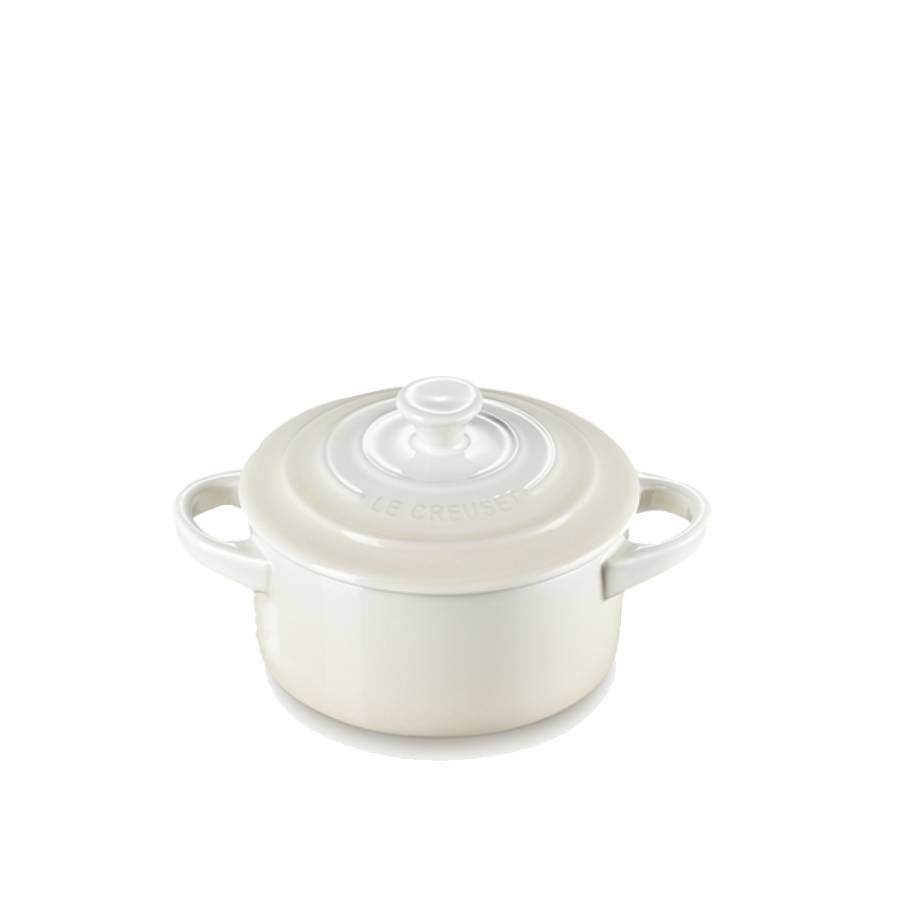 .25 L Mini Round Cocotte - Meringue