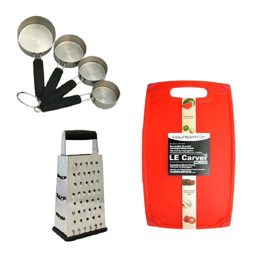 Counseltron Measuring Cups, Cutting Board and Box Grater