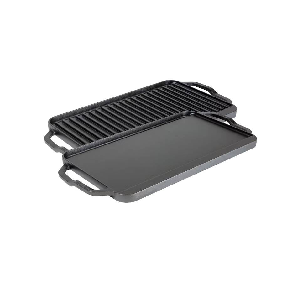 Double Burner Reversible Grill and Griddle