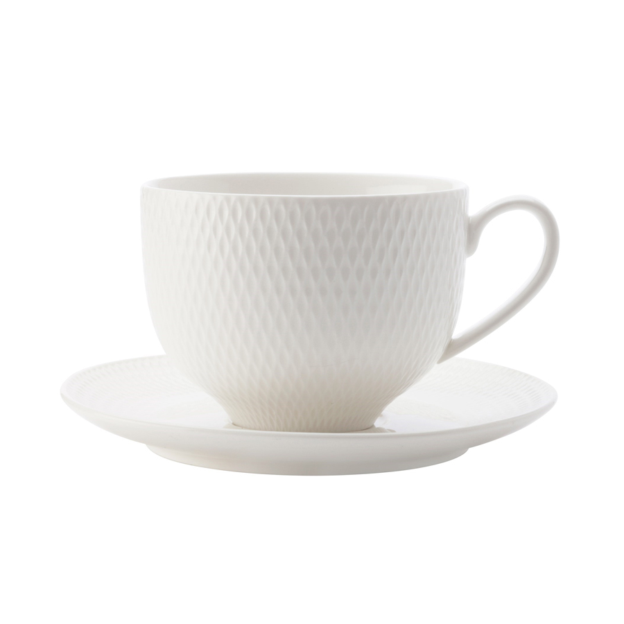 Tasse et soucoupe White Basics Diamonds