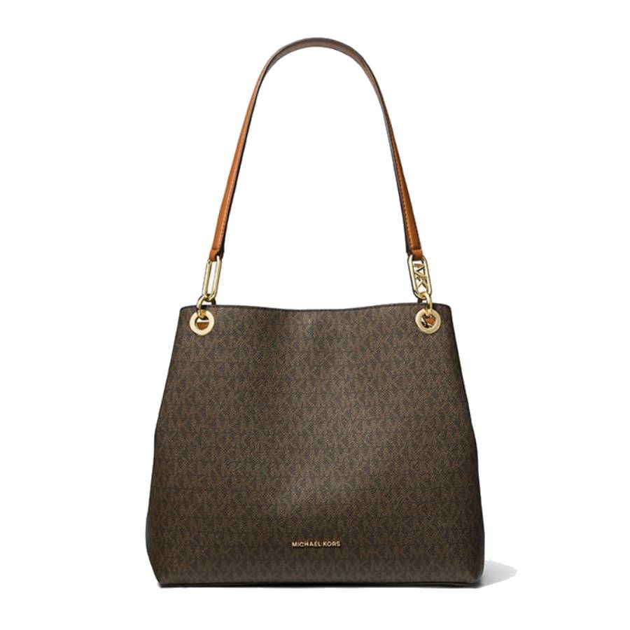 Kensington Signature Logo Tote Bag - Brown / Acorn - Large