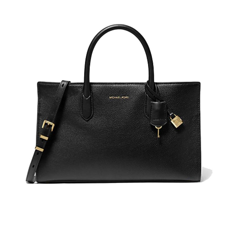 Scarlett Leather Satchel - Black - Medium