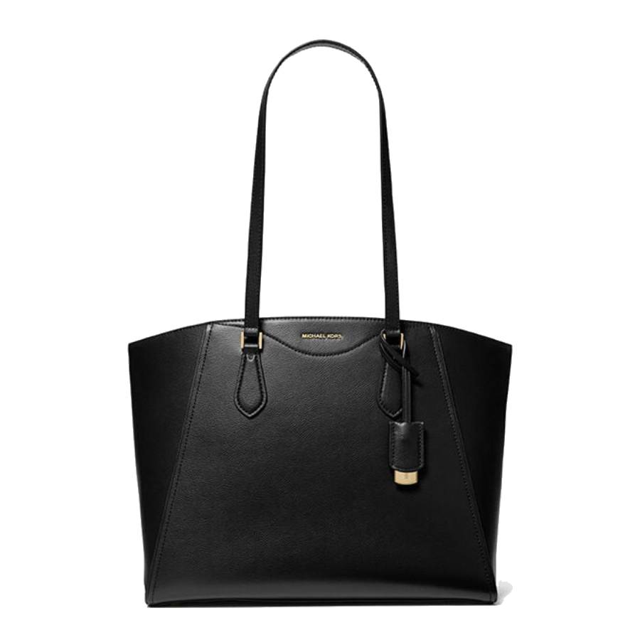 Taryn Leather Tote Bag - Black - Large