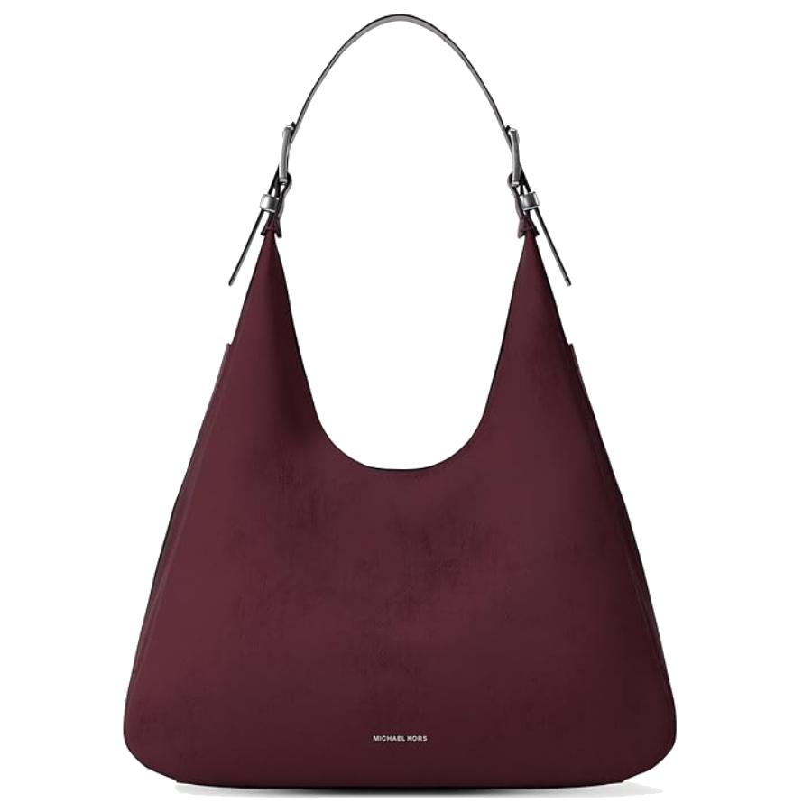 Nolita Leather Hobo Shoulder Bag- Oxblood - Large