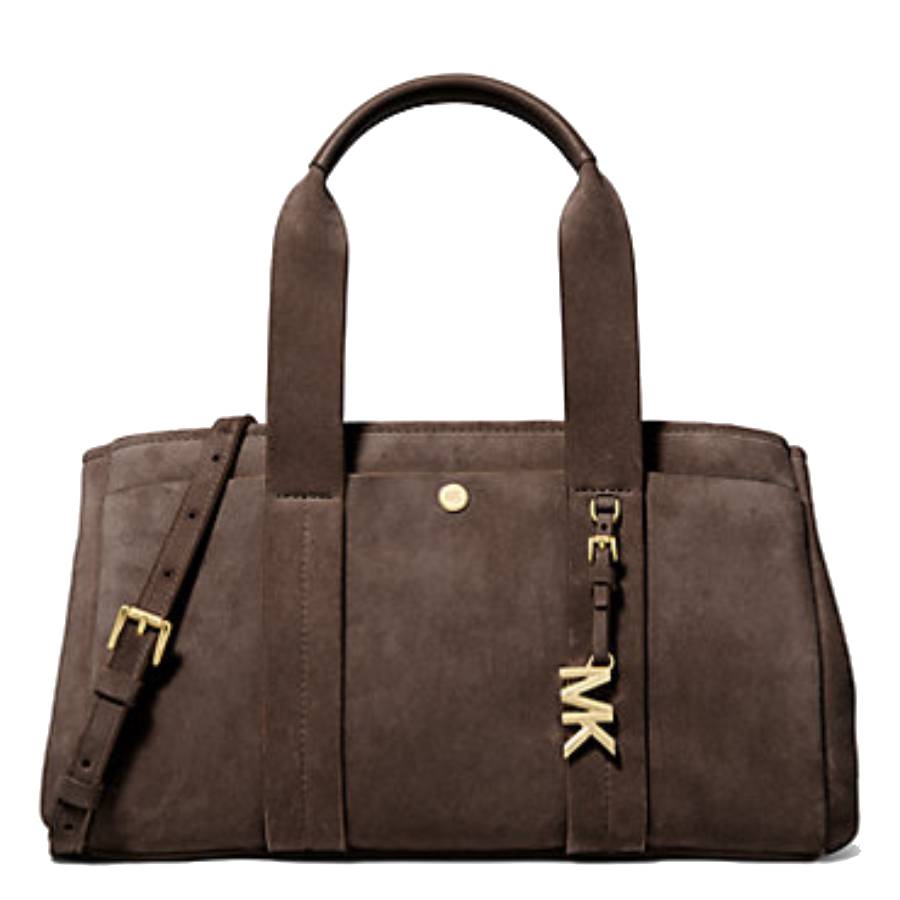 Sac à main Romee en suède - Chocolat - Petit