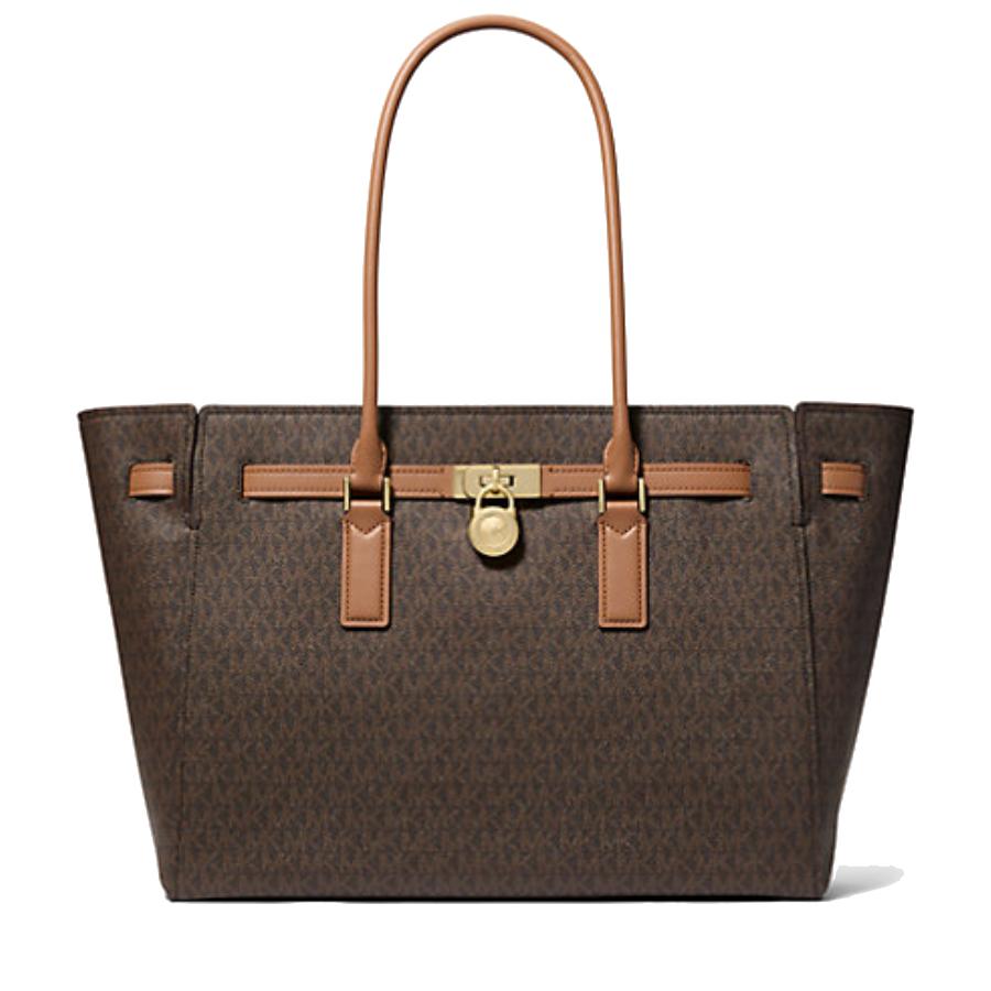 Hamilton Moderne Signature Logo Tote Bag - Brown/Acorn - Large