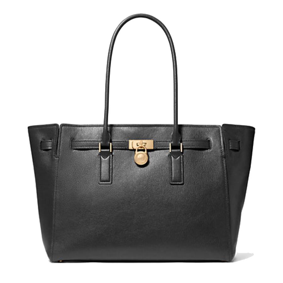 Hamilton Moderne Leather Tote Bag - Black - Large