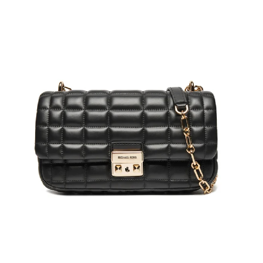 Tribeca Convertible Chain Shoulder Bag - Black - Large