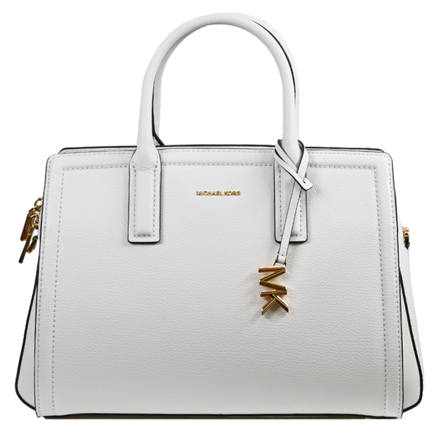 Laila Satchel - Optic White - Medium